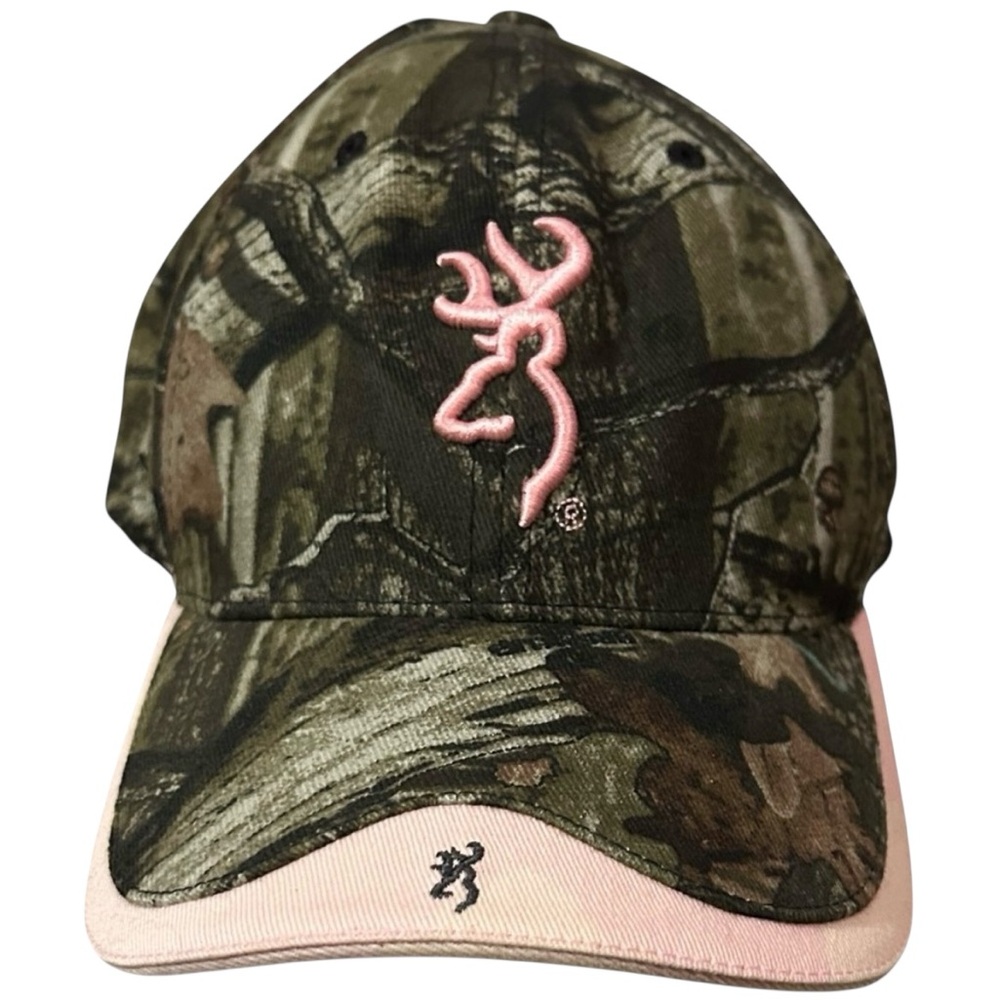 Browning Deer Head Hat‎ Camo Pink Adjustable